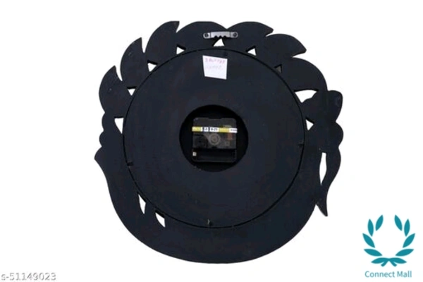 Elegant Peacock Design Metal Wall Clock - Free Size, Metal, Wall Clock, Pack of1